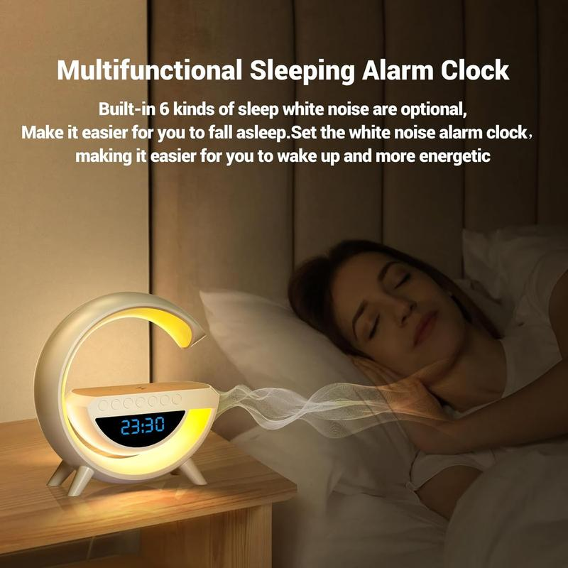 Smart LED Table Lamp with Wireless Charger & Sound Machine
