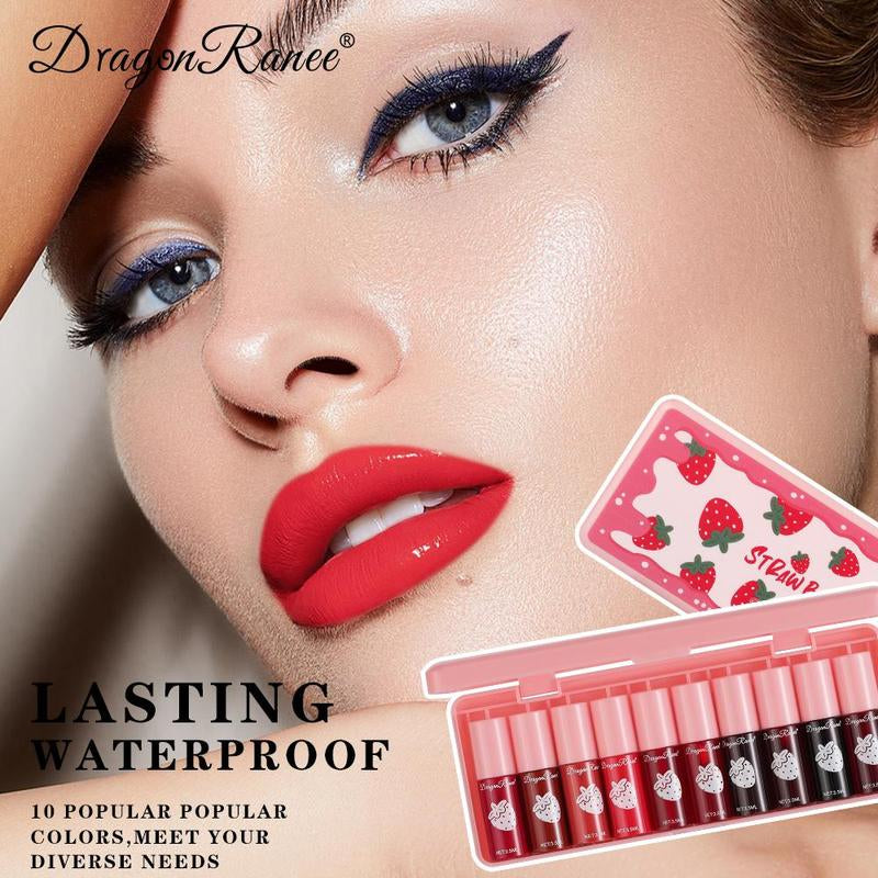 Strawberry Velvet Lip Set – Long-Lasting, Moisturizing Gloss