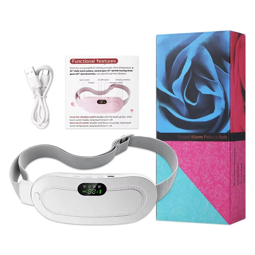 Portable Heating Pad – Menstrual Relief Massager Belt for Abdominal Pain & Cramps