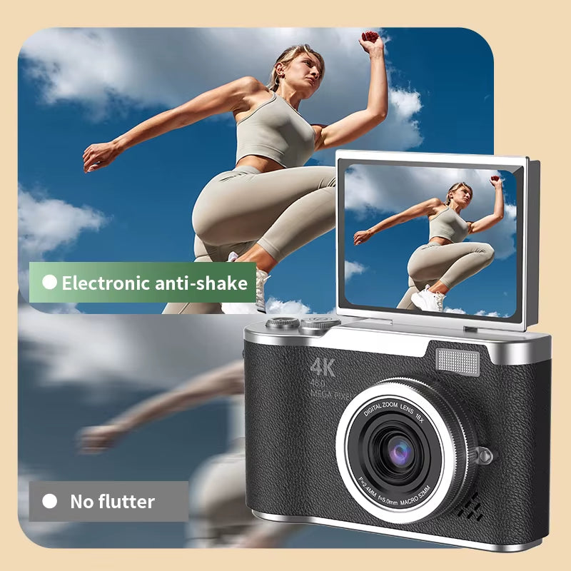 4K Kids Digital Camera with Flip Screen – 48MP Fun Vlogging Cam for Beginners & Gift-Givers