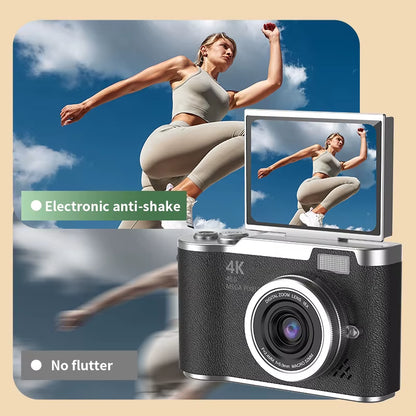 4K Kids Digital Camera with Flip Screen – 48MP Fun Vlogging Cam for Beginners & Gift-Givers