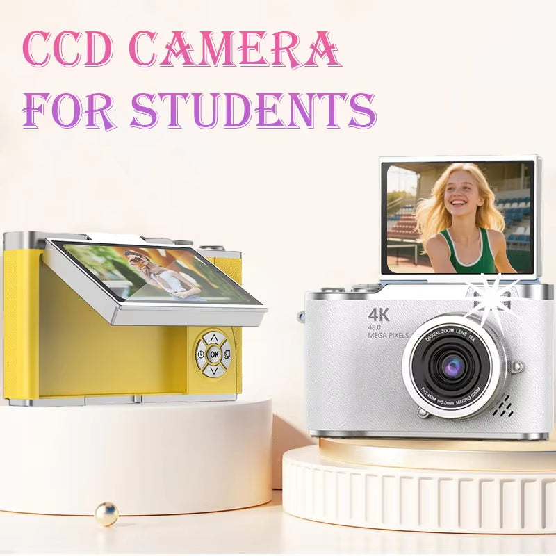 4K Kids Digital Camera with Flip Screen – 48MP Fun Vlogging Cam for Beginners & Gift-Givers