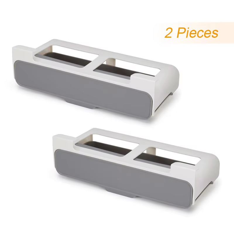 Under-Shelf Self-Adhesive Spice Rack – Pull-Out Drawer Organizer for Kitchen Storage