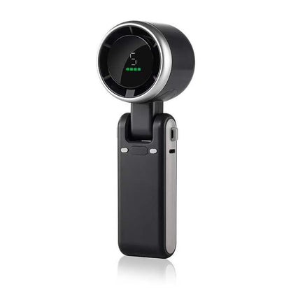 Foldable Handheld Turbo Fan, 5 Speeds, <36Db, 4000Mah Battery Operated, up to 10 Working Hours, 3 in 1 Hand Fans Rechargeable with Air Turbo Tech for Outdoor Activities, Travel, Working