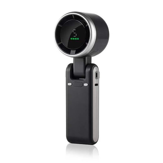 Foldable Handheld Turbo Fan, 5 Speeds, <36Db, 4000Mah Battery Operated, up to 10 Working Hours, 3 in 1 Hand Fans Rechargeable with Air Turbo Tech for Outdoor Activities, Travel, Working