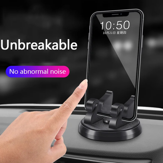360° Rotation Car Phone Holder – Strong Adhesion Dashboard Stand for Mobile Phones, GPS & Small Accessories