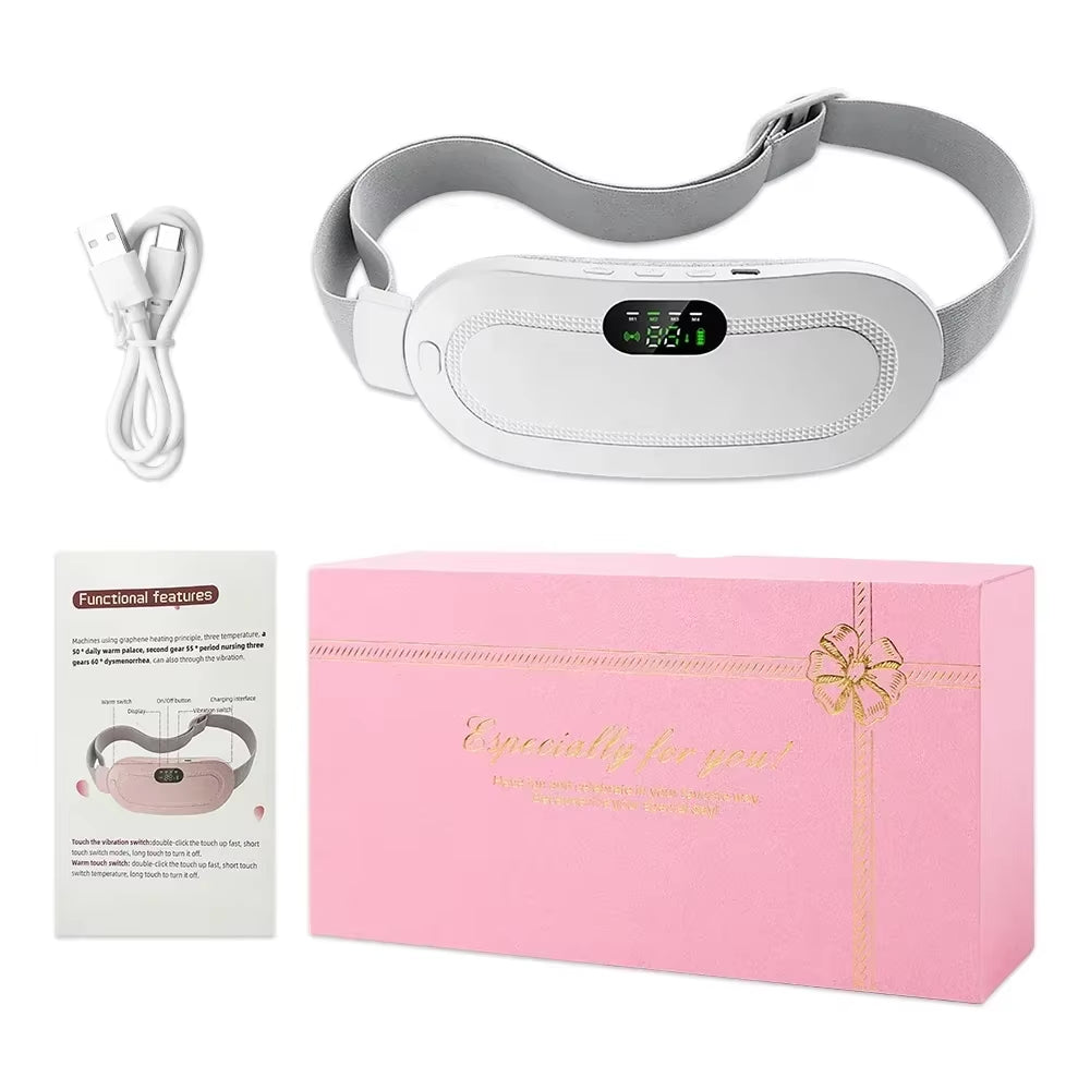 Portable Heating Pad – Menstrual Relief Massager Belt for Abdominal Pain & Cramps