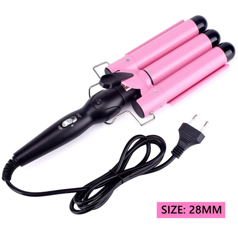 Professional Triple Barrel Curler – Ceramic Hair Waver