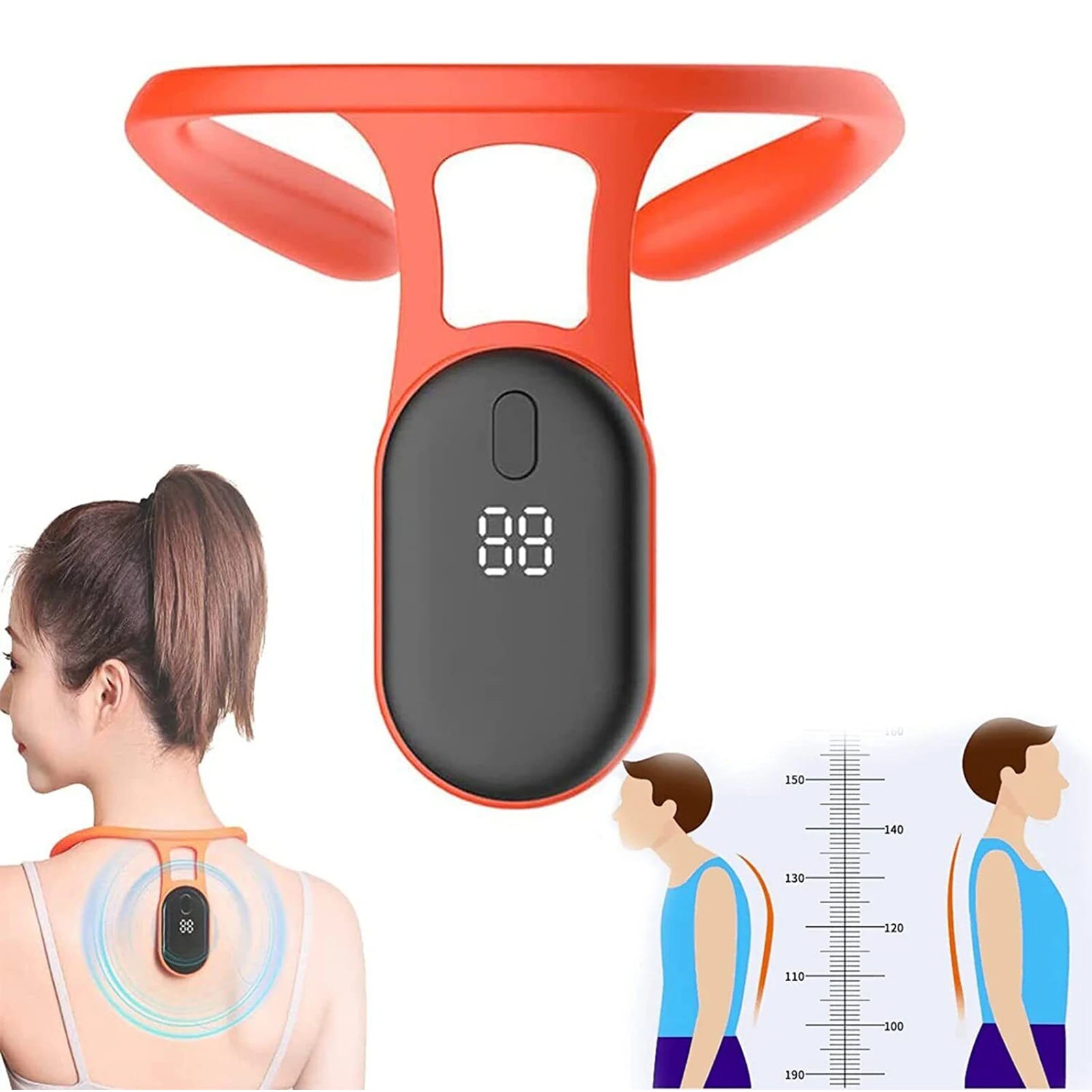 Smart Posture Corrector – Vibration Reminder Trainer for Neck & Back Alignment