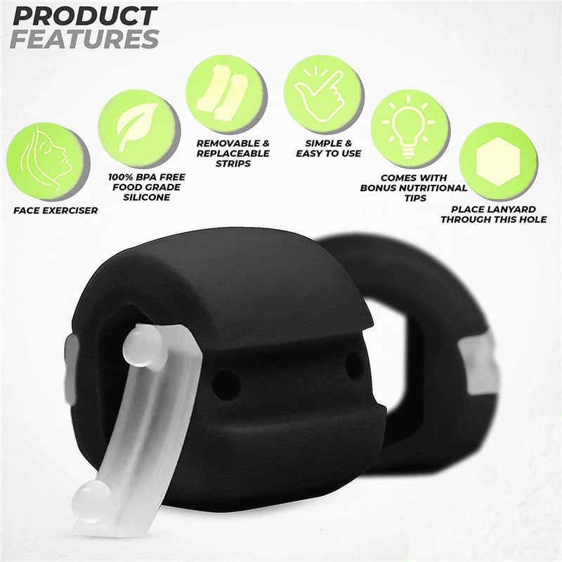 Jaw Exerciser Ball – Face Toner & Jawline Trainer with Lanyard for Men & Women