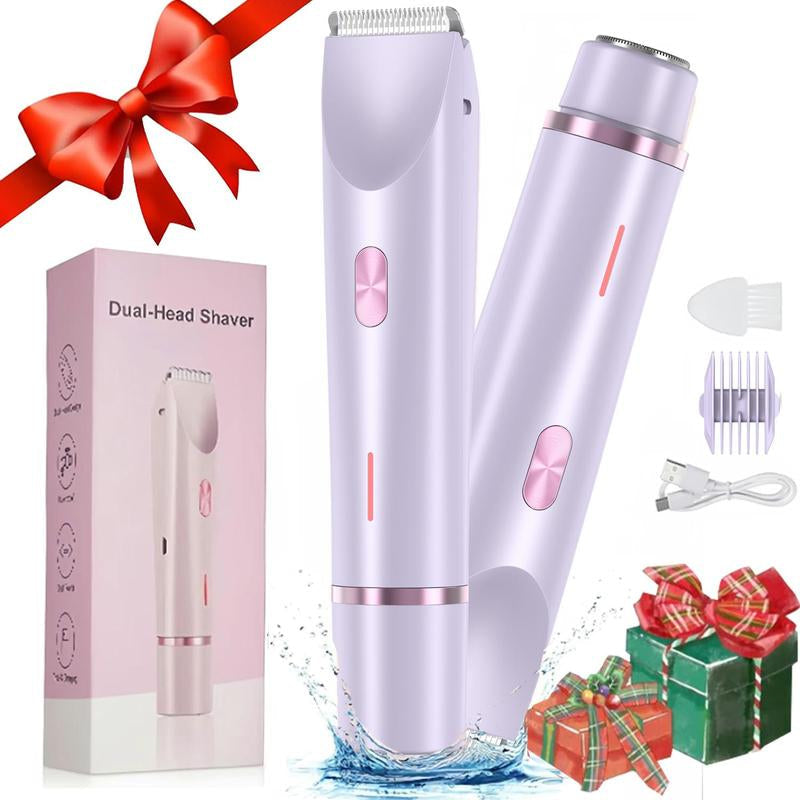 2-in-1 Rechargeable Electric Hair Trimmer – Painless Face & Body Shaver for Women