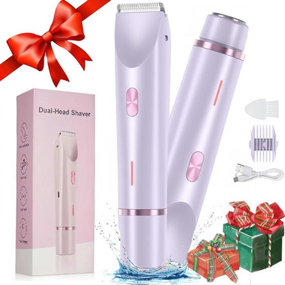 2-in-1 Rechargeable Electric Hair Trimmer – Painless Face & Body Shaver for Women