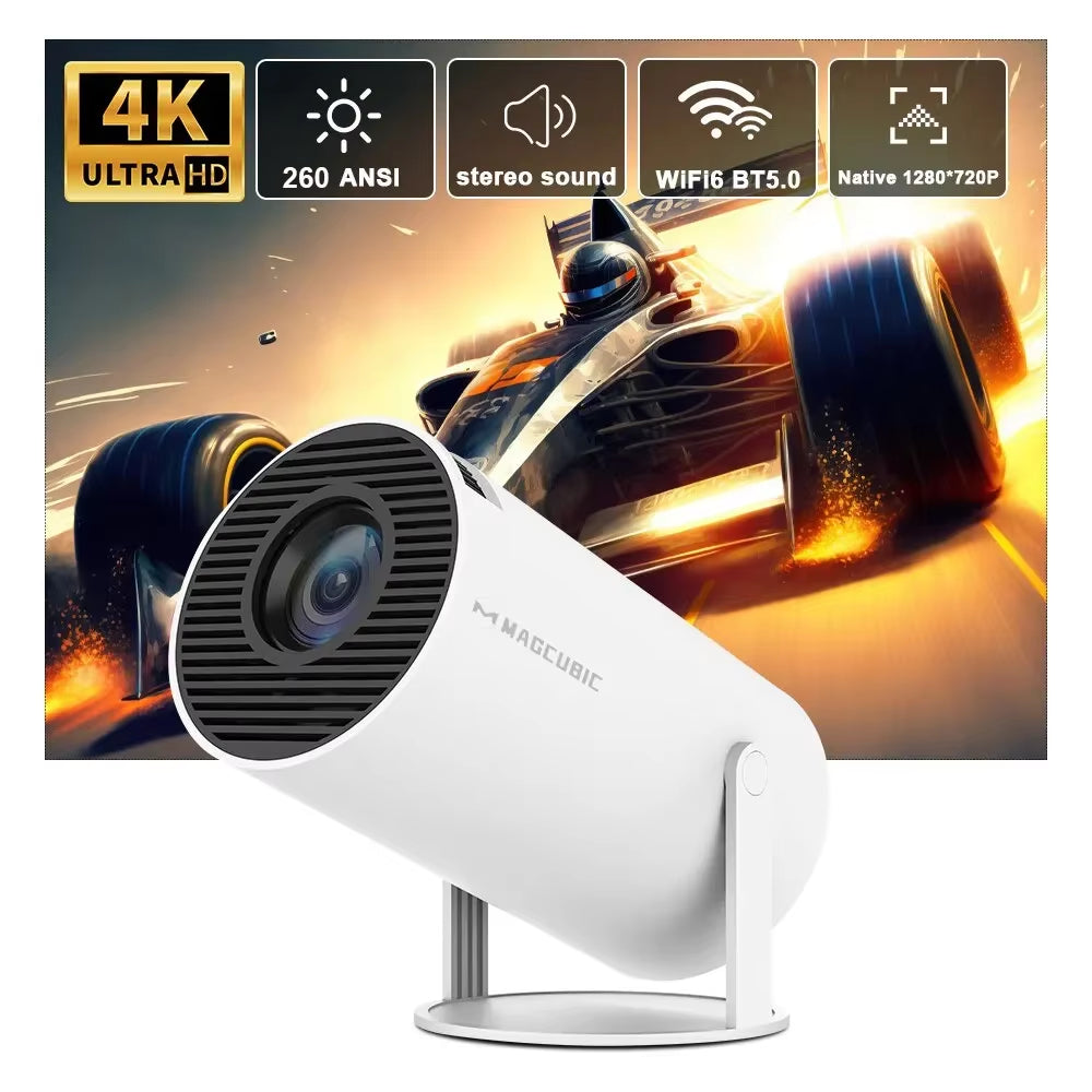 HY300 Pro 4K Projector – Android 11, Wi-Fi 6, 1080P HD, Bluetooth – Home & Outdoor Cinema