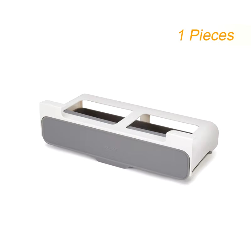 Under-Shelf Self-Adhesive Spice Rack – Pull-Out Drawer Organizer for Kitchen Storage