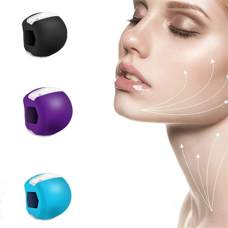 Jaw Exerciser Ball – Face Toner & Jawline Trainer with Lanyard for Men & Women