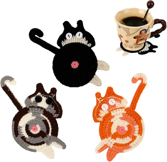 Fun Cat Coffee Coasters for Tables