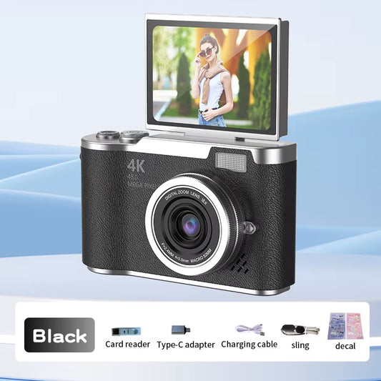 4K Kids Digital Camera with Flip Screen – 48MP Fun Vlogging Cam for Beginners & Gift-Givers