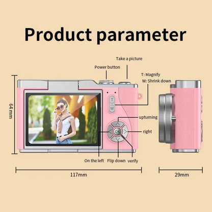 4K Kids Digital Camera with Flip Screen – 48MP Fun Vlogging Cam for Beginners & Gift-Givers