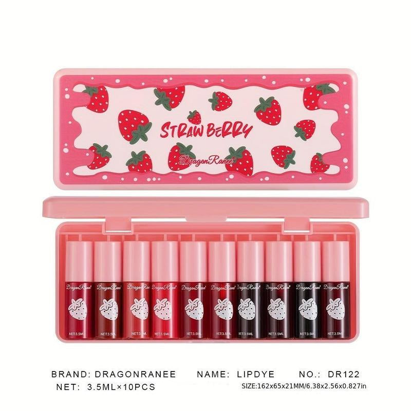 Strawberry Velvet Lip Set – Long-Lasting, Moisturizing Gloss