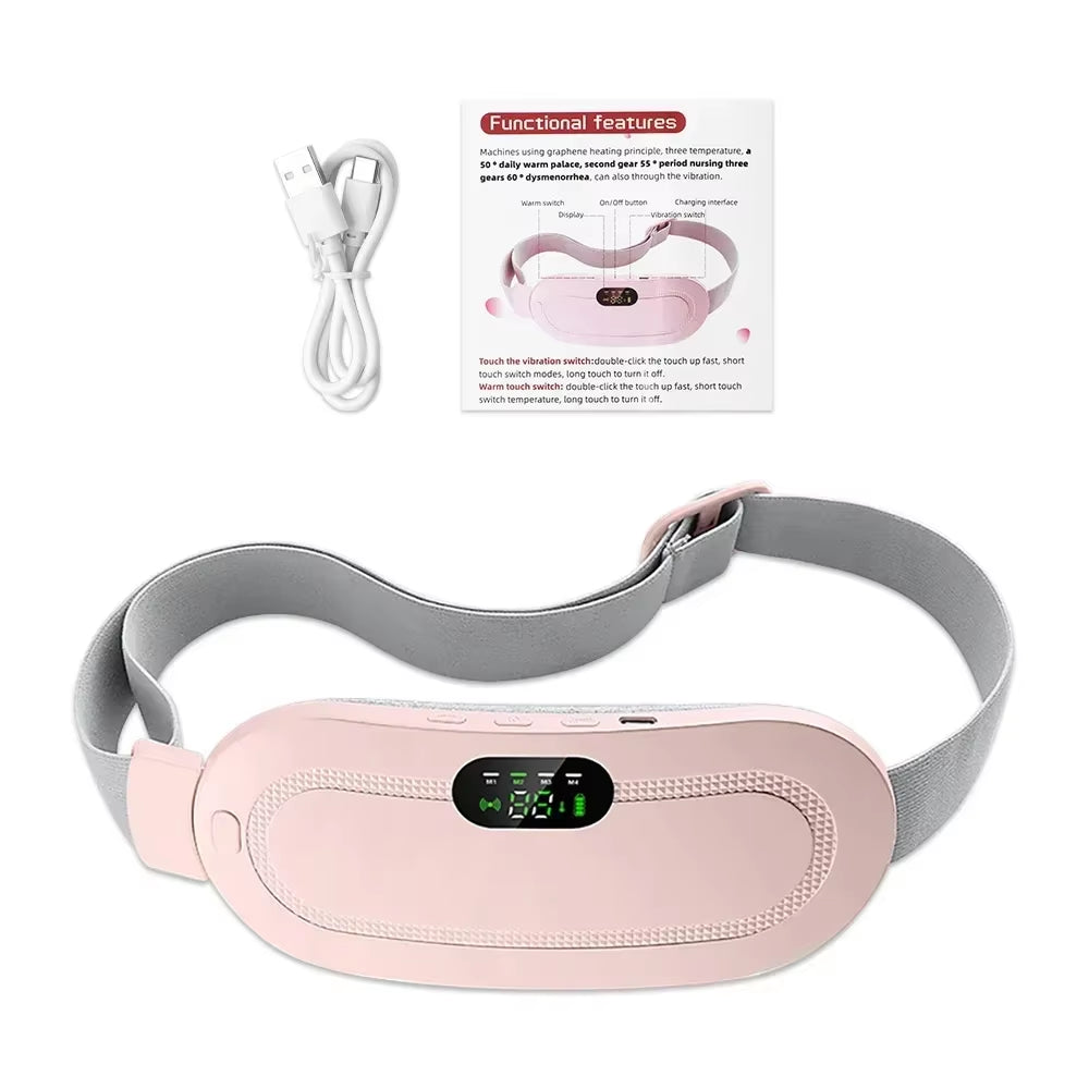Portable Heating Pad – Menstrual Relief Massager Belt for Abdominal Pain & Cramps
