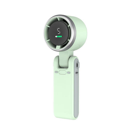 Foldable Handheld Turbo Fan, 5 Speeds, <36Db, 4000Mah Battery Operated, up to 10 Working Hours, 3 in 1 Hand Fans Rechargeable with Air Turbo Tech for Outdoor Activities, Travel, Working