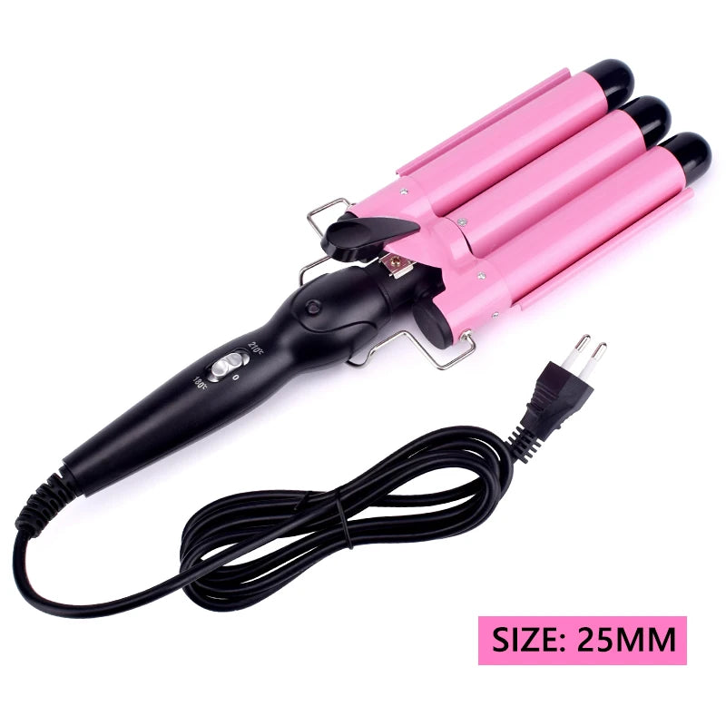 Professional Triple Barrel Curler – Ceramic Hair Waver
