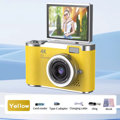 4K Kids Digital Camera with Flip Screen – 48MP Fun Vlogging Cam for Beginners & Gift-Givers