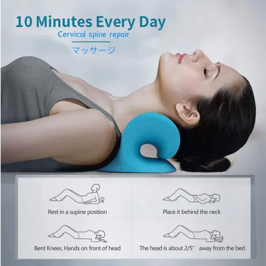 Neck Shoulder Stretcher Relaxer – Cervical Traction & Pain Relief Pillow