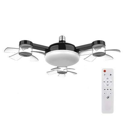 🌀 Universal Drone Ceiling Fan with LED Light & Remote – Silent, Dimmable, Stylish Comfort