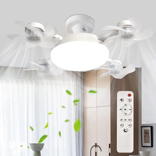 🌀 Universal Drone Ceiling Fan with LED Light & Remote – Silent, Dimmable, Stylish Comfort