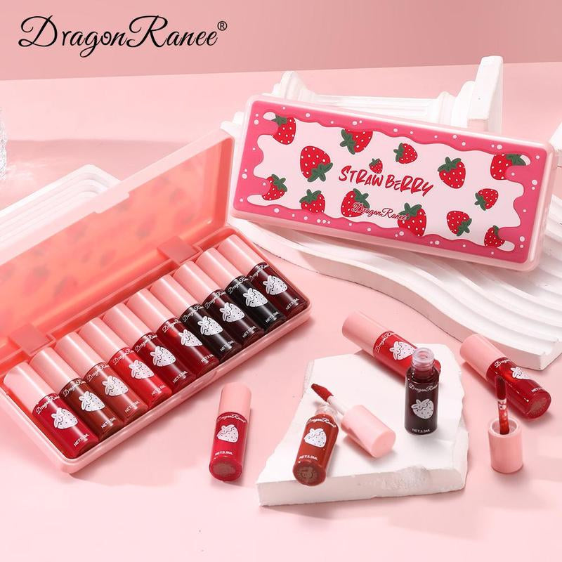 Strawberry Velvet Lip Set – Long-Lasting, Moisturizing Gloss