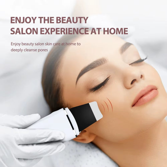 Ultrasonic Skin Scrubber – 4-in-1 Deep Cleansing & Face Lifting Tool