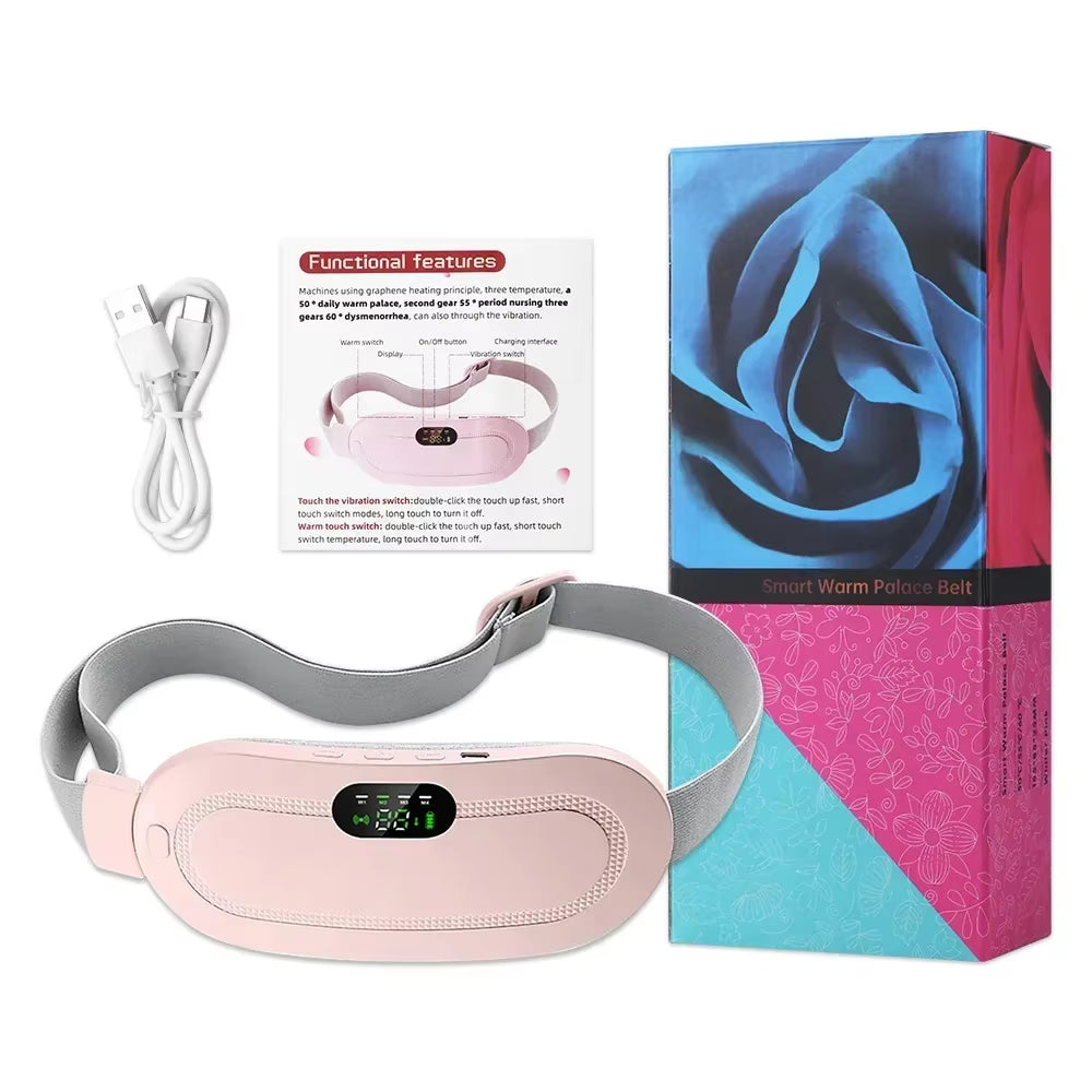 Portable Heating Pad – Menstrual Relief Massager Belt for Abdominal Pain & Cramps