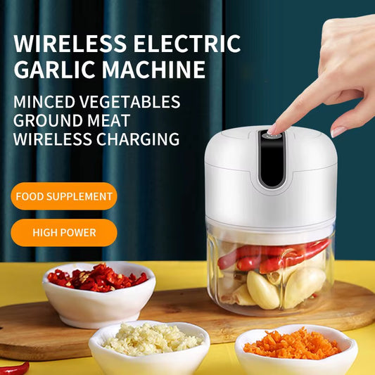 Mini Electric Garlic Chopper – Portable USB Rechargeable Food Processor | 250ml, 45W Motor for Garlic, Veggies & Meat