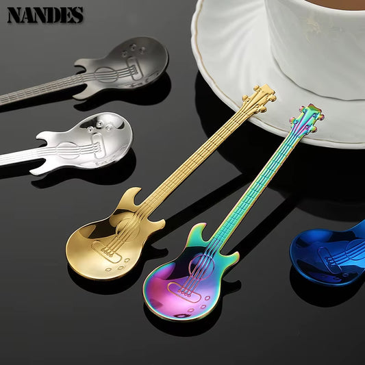  Guitar-Shaped Coffee Spoon
