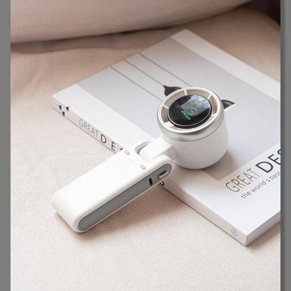 Foldable Handheld Turbo Fan, 5 Speeds, <36Db, 4000Mah Battery Operated, up to 10 Working Hours, 3 in 1 Hand Fans Rechargeable with Air Turbo Tech for Outdoor Activities, Travel, Working