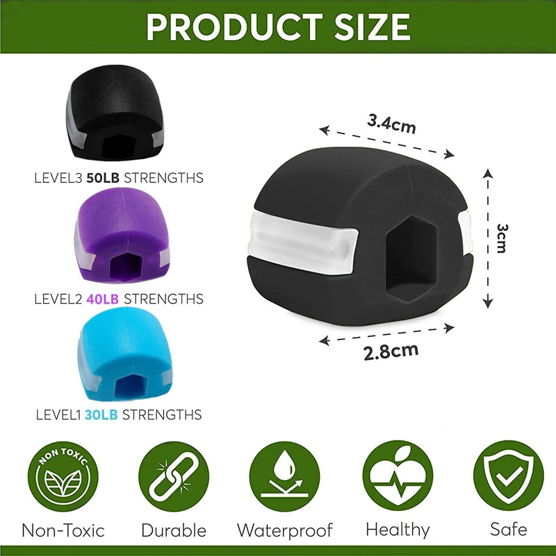 Jaw Exerciser Ball – Face Toner & Jawline Trainer with Lanyard for Men & Women