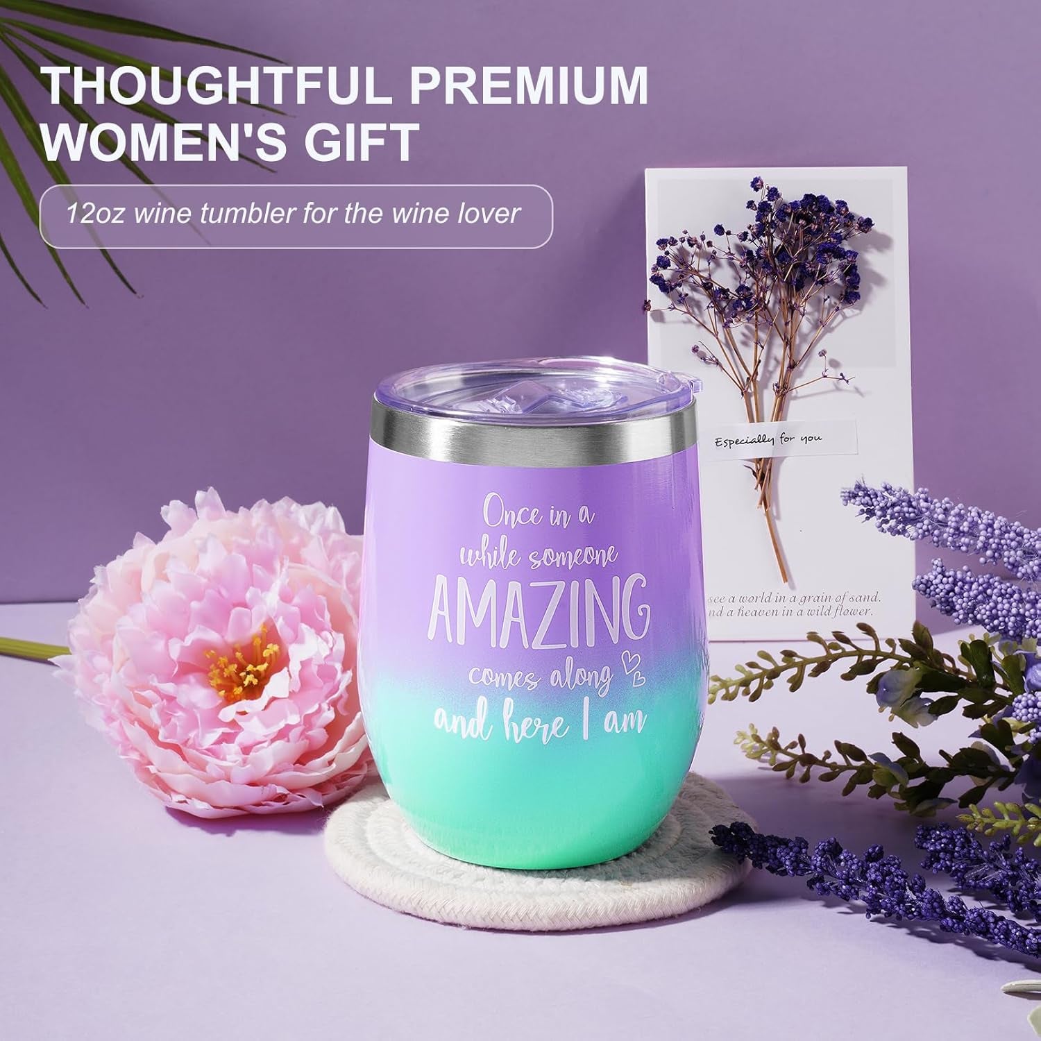 Spa Gift Basket for Women – Relaxing Self-Care Gift Set with Blanket, Purple Gifts for Wife, Girlfriend, Mom, Sister, Friends, Birthday or Get Well Soon