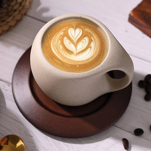 Ceramic Coffee Cup & Saucer Set