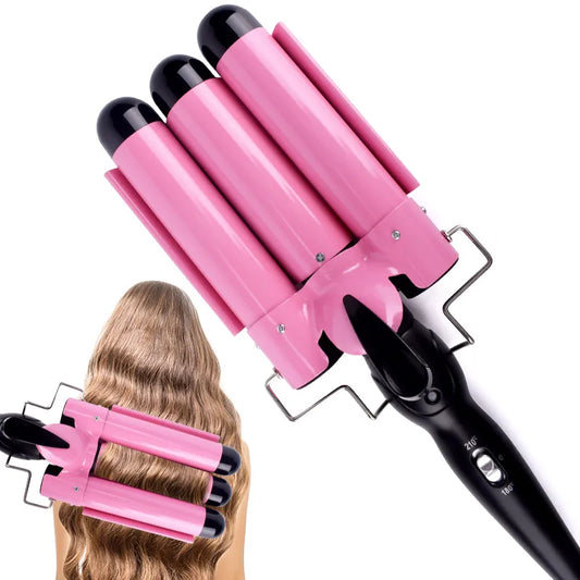 Professional Triple Barrel Curler – Ceramic Hair Waver