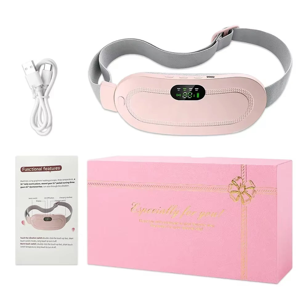 Portable Heating Pad – Menstrual Relief Massager Belt for Abdominal Pain & Cramps
