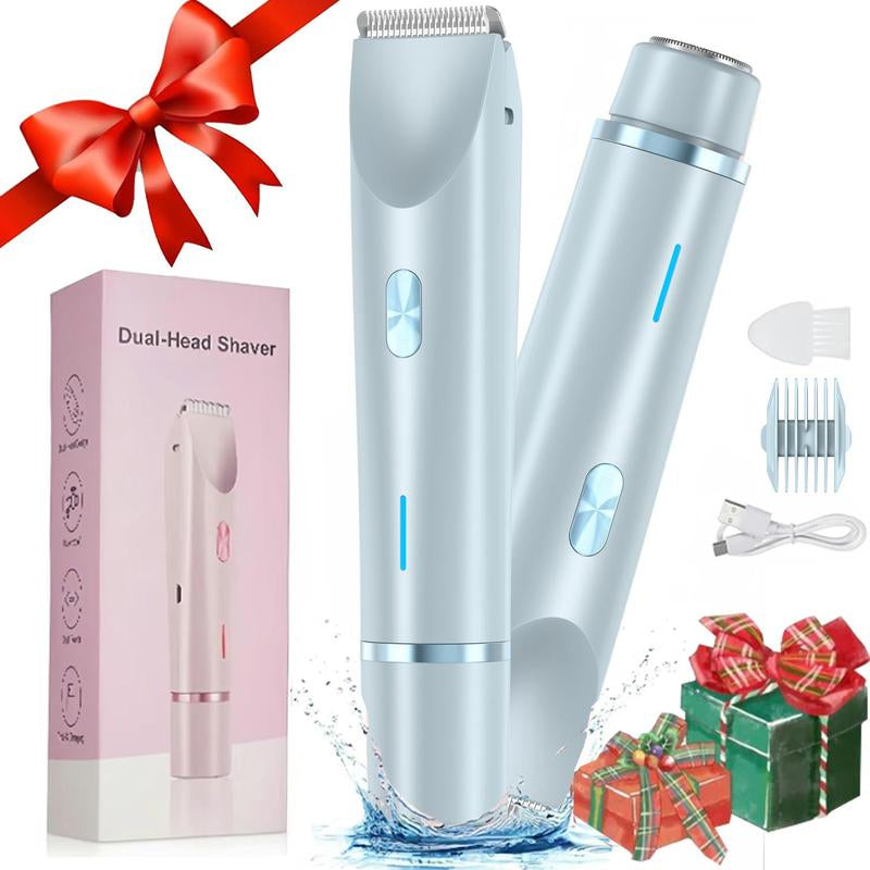 2-in-1 Rechargeable Electric Hair Trimmer – Painless Face & Body Shaver for Women