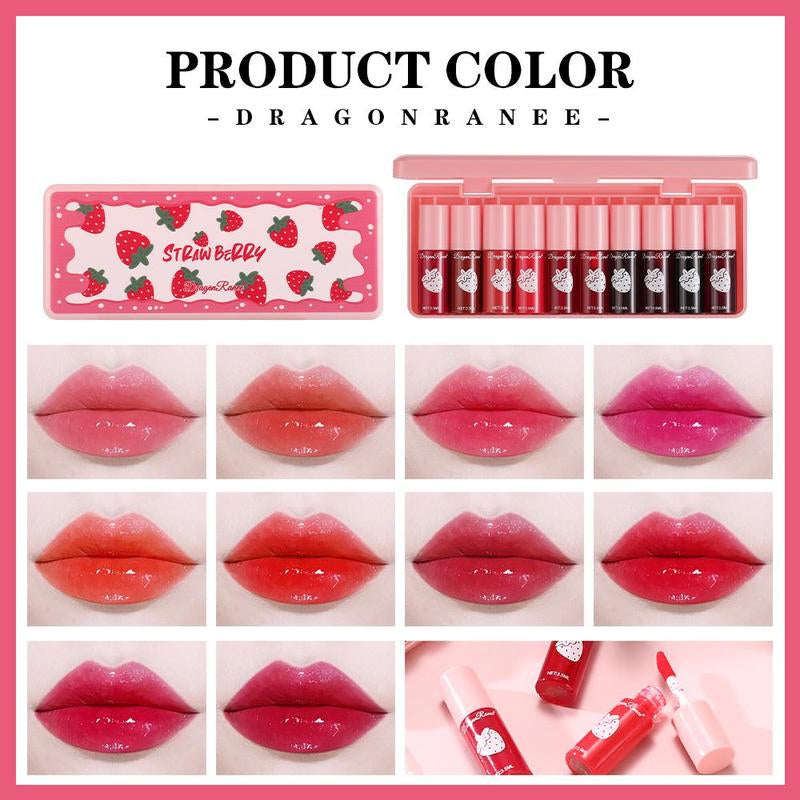 Strawberry Velvet Lip Set – Long-Lasting, Moisturizing Gloss