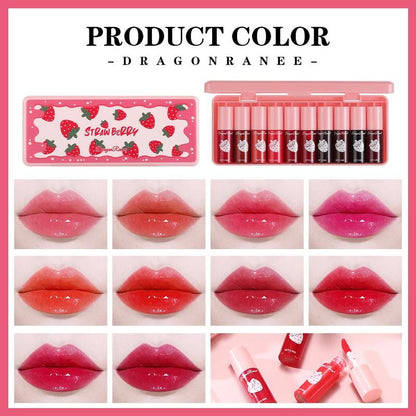 Strawberry Velvet Lip Set – Long-Lasting, Moisturizing Gloss