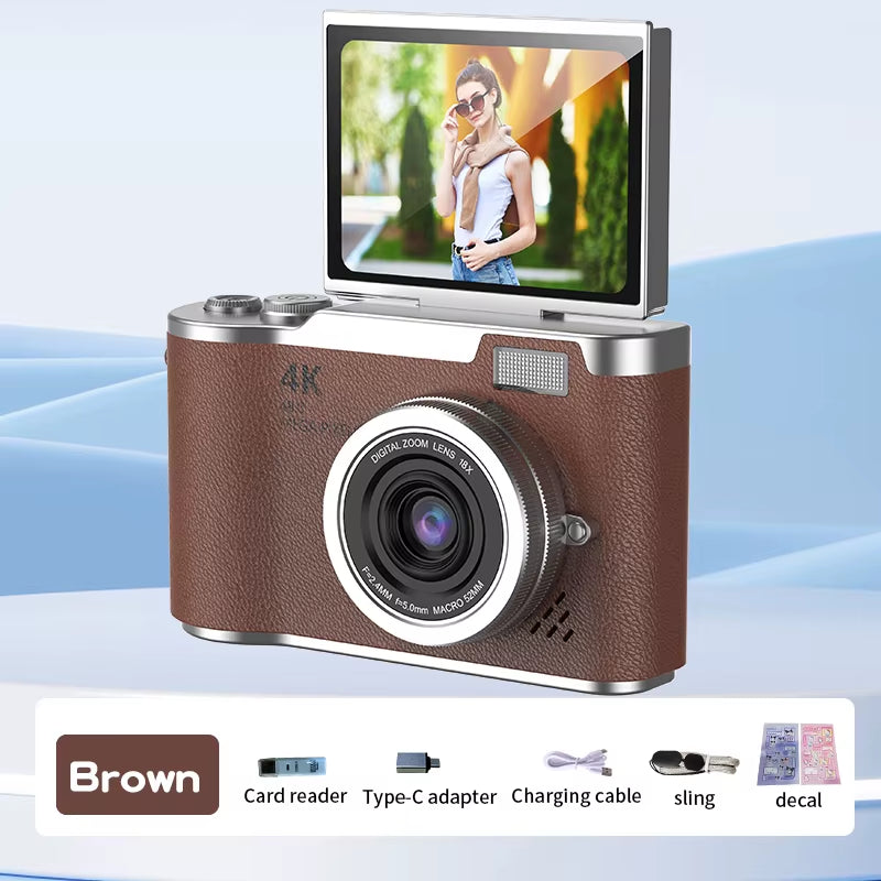 4K Kids Digital Camera with Flip Screen – 48MP Fun Vlogging Cam for Beginners & Gift-Givers