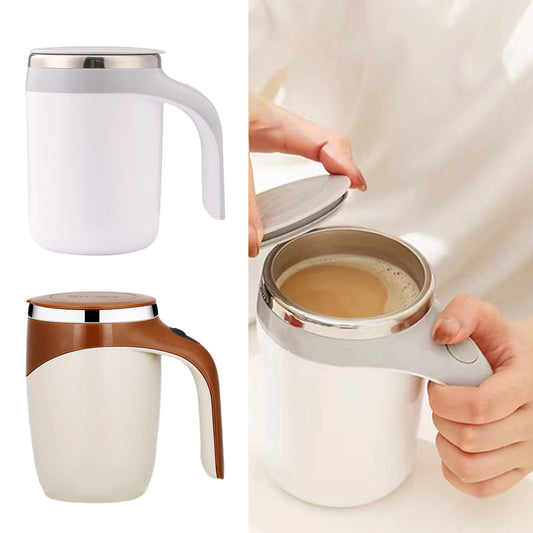 Smart Self-Stirring Mug – 380ml Magnetic Travel Mixer Cup