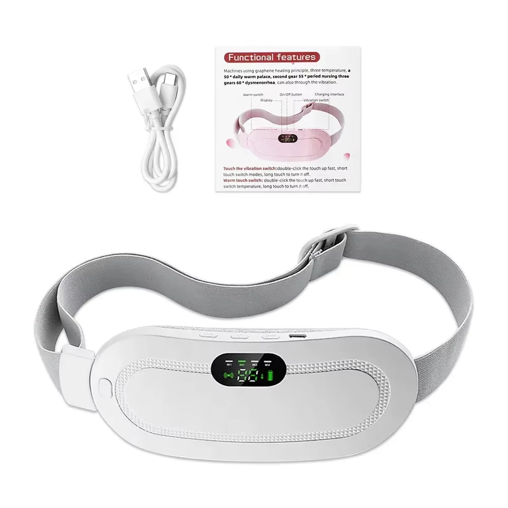 Portable Heating Pad – Menstrual Relief Massager Belt for Abdominal Pain & Cramps