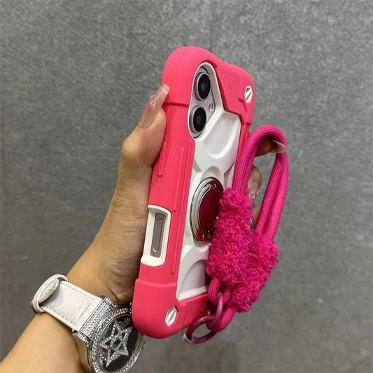 iPhone Shockproof Lanyard Case – Soft Grip + Double Ring Protection