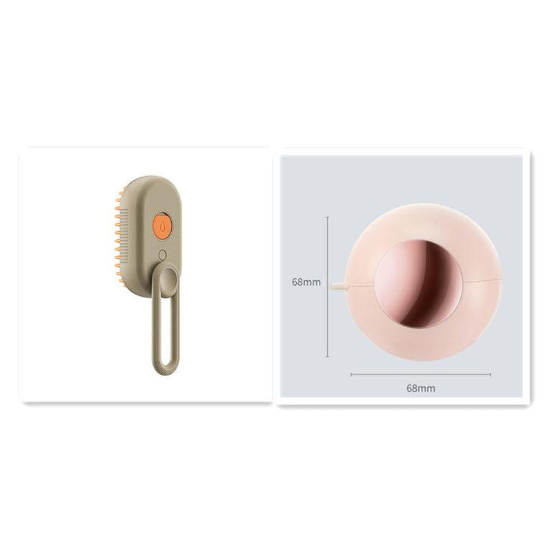 3-in-1 Steam Pet Brush for Cats and Dogs – Rechargeable Grooming, Massage, and Hair Removal Comb