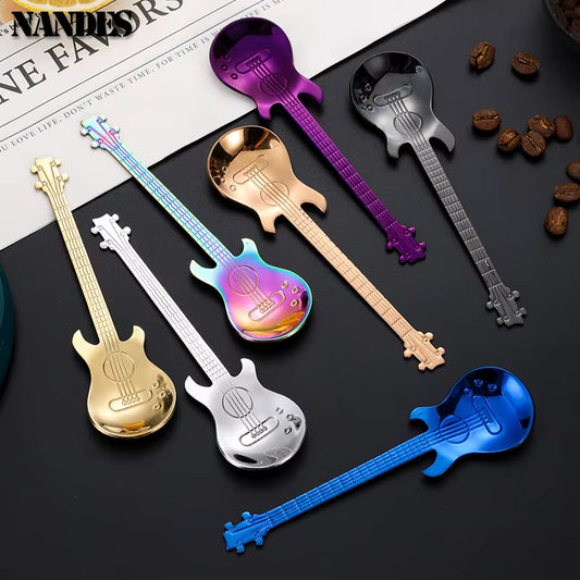  Guitar-Shaped Coffee Spoon